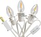 3 Base C7 String Bulbs Christmas Village Light Accessory Cord with 3 LED Light Bulb Universal Clip White Cord with On/Off Spare Fuse Switch Plugs for Decorations Christmas Village House